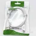 Cable de datos del teléfono de material blanco TPE para iPhone
